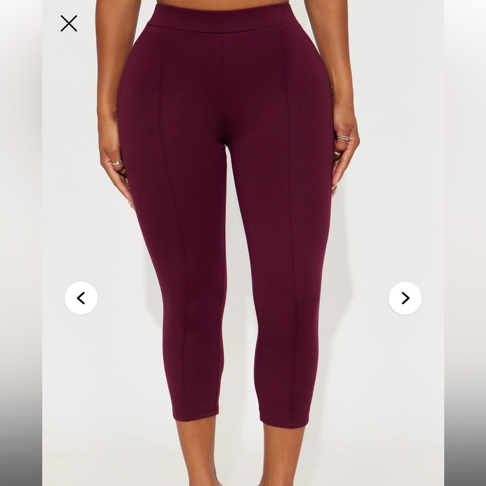 Fashion Nova Deep Burgundy Capris